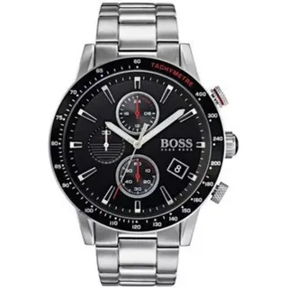 Hugo Boss Herrenuhr Armbanduhr Schwarz Silber HB1513509 - Silber