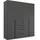 Drehtürenschrank Purisma 201 x 223 x 60 cm Grau