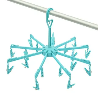 Trockenkarussell mit 18 Wäscheklammern - Campingtrockner - zusammenklappbar