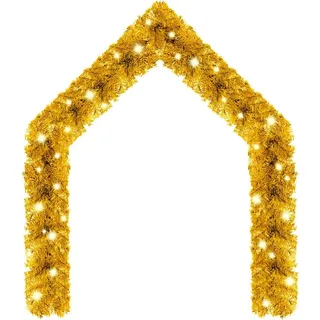 vidaXL Weihnachtsgirlande mit LED 20 m Golden - Gold