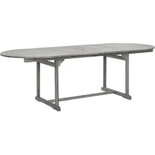 vidaXL Garten-Esstisch (160-240)x100x75 cm Massivholz Akazie - Grau