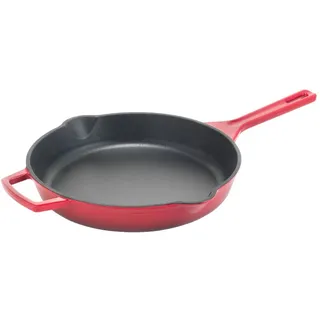 METALTEX Materia Große Gusseisen-Brat- und Servierpfanne, rund, XXL Ø 30 cm, für alle Herdarten und Induktion geeignet, backofenfest 250 Grad