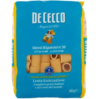 De Cecco Mezzi Rigatoni, 1er Pack (1 x 500 g)