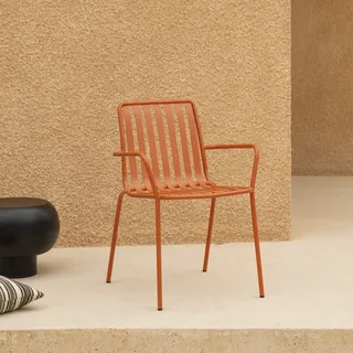 Gaby - Garten Lehnstuhl aus Metall orange