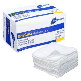 Meditrade Meditrade® Mull-Kompressen BeeSana® 7,5 x 7,5 cm, 50 St.