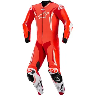 Alpinestars GP Tech V5 Lederkombi - Neon-Rot/Hellrot/Weiß / 52