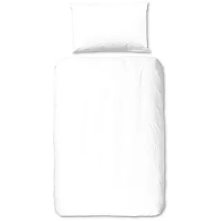 Bettwäsche , Weiß , Textil , Uni , 140x200 cm , Oeko-Tex® Standard 100 , weiche und anschmiegsame Oberfläche , Heimtextilien, Bettwäsche & Leintücher, Bettwäsche, Biber-Bettwäsche