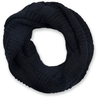 styleBREAKER Strickschal "Feinstrick Loop mit Patentmuster" 1 Stk., schwarz