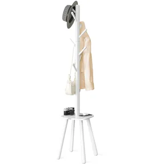 VASAGLE Garderobenständer RCR033W01 Wolkenweiß