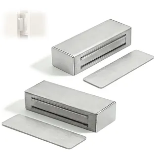 Magnete zum Kleben, Starker Türmagnet mit 12kg Haltkraft, 2 Stück Klebemagnete als Magnetverschluss Schrank für Schranktüren, Schubladen und Möbel - Extra Starkes Selbstklebendes Magnet-Set