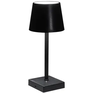Cepewa Tischleuchte mit Touchfunktion | Nachttischlampe aufladbar mit USB Kabel | Helligkeit regulierbar | Farbwechsel | warmweiß | inkl. Ladekabel (1x Tischleuchte Lampenschirm schwarz)