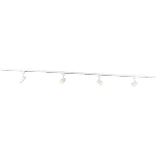 QAZQA - Modern Modernes Schienensystem Komplettset I Spotlight I Deckenspot I Deckenstrahler I Strahler mit 4-flammig Spotbalken Spot I Spotlight I Deckenspot I Deckenstrahler I Strahler I Lampe I Leu