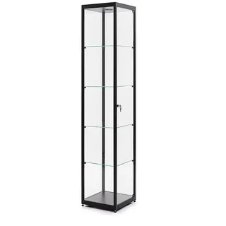 Vitrine sdb schwarz, 40x200x40 cm
