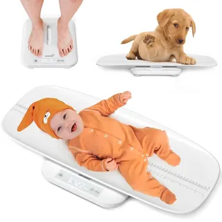 Grownsy Babywaage mit Abnehmbarem Tablett 1 St weiss