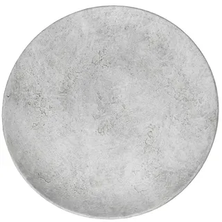 DRW Runder Tisch aus Keramik, 41 x 41 x 4 cm, weiß rustikal, 41x41x4 cm