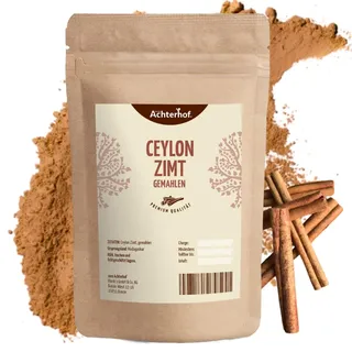 Ceylon Zimt gemahlen (250g) mit wenig Cumarin in premium Qualität | 100% ECHTES Ceylon Zimt-Pulver