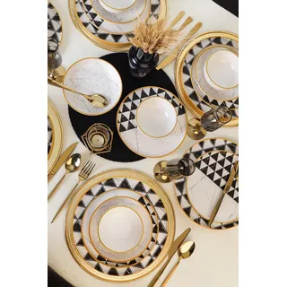 Elegant 24-Piece Ceramic Dinner Set, Matte White | 100% Stoneware, Antibacterial, Eco-Friendly, Dishwasher & Microwave Safe | Perfect for Stylish Dining