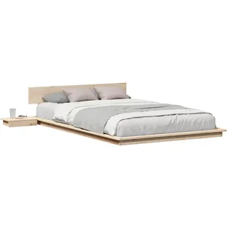 vidaXL Bettgestell Braun 120 x 200 cm Holz - Braun