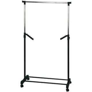 Haku-Möbel HAKU Rollgarderobe 44534 schwarz Metall 81,0 x 100,0-177,0 cm