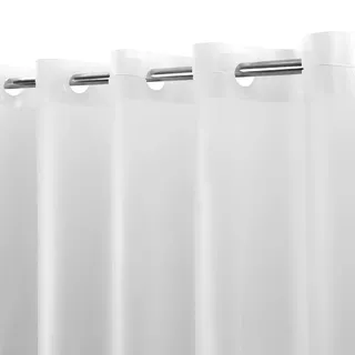 Duschvorhang, keine Haken erforderlich – 8 g, strapazierfähiges, mattiertes PEVA, Spaltring-Oberseite, wasserdichter Kunststoff-Duschvorhang für Badezimmer, Standardgröße 180.3 cm Bx188 cm L, Frost