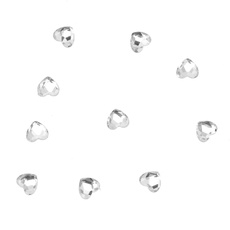 Hemobllo Zahn-Edelstein-Kit: Zahnschmuck Herz-Edelsteine Bling-Zähne Künstliche Kristalldiamanten Schmuckset Reflektierende Zähne Dekor für Frauen 10-Tlg