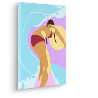 Komar Leinwandbild »Tube Riding - Größe 30 x 40 cm« Natur 1 Stk. tlg. Keilrahmenbild mi Echtholzrahmen, bunt