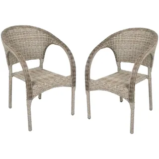 Garden Pleasure Bastia Gartenstuhl 57 x 63 x 81 cm braun 2 St.