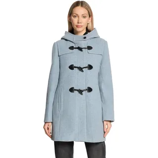Gil Bret Damen Dufflecoat mit Kapuze 36, Bright Blue Melange