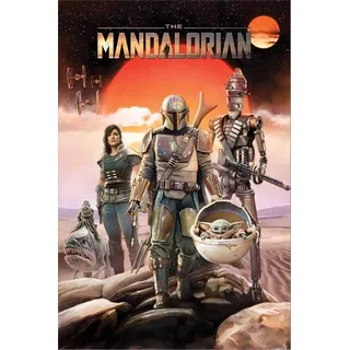 Pyramid Star Wars The Mandalorian - Group Unisex Poster Multicolor Papier 61 x 91,5 cm Fan-Merch, TV-Serien
