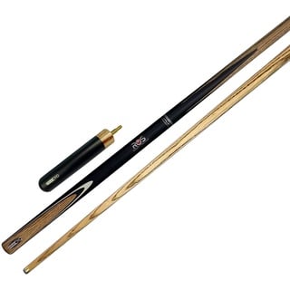 Riley Unisex-Adult Ronnie O'sullivan 2 Piece North American Ash Cue-145cm-9.5mm Tip with Soft case Snooker English Pool Cue, Black Butt/Natural Wood Shaft, 57" (145cm)