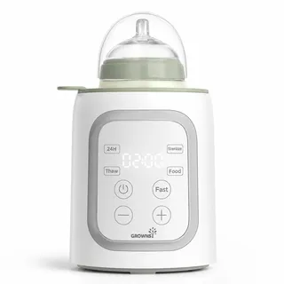 Grownsy Flaschenwärmer Baby, 10-in-1 Fläschchenwärmer für alle Flaschen mit Timer, präziser Temperaturkontrolle und automatischer Abschaltung, multifunktionaler Flaschenwärmer für Muttermilch Grey