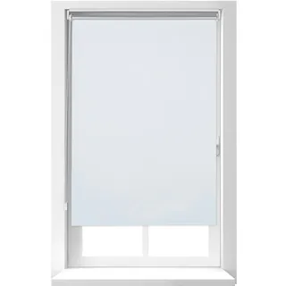 Relaxdays Thermorollo, ohne Bohren, Klemmfix, Kettenzug, 80x160 cm, Stoffbreite 76 cm, blickdichtes Klemmrollo, weiß