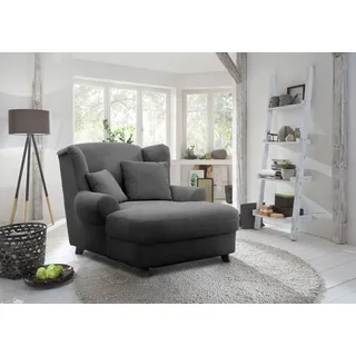 Home Affaire XXL-Sessel Oase Polyester 120 x 101 x 142 cm grau mit 2 Zierkissen & Massivholzfüße