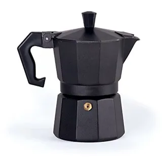 Excelsa Chicco Espressokanne, aus Aluminium, Schwarz 1 Tazza schwarz