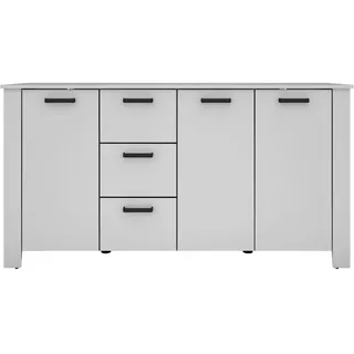 Mid.you Sideboard , Schwarz, Weiß , Holzwerkstoff , 3 Fächer , 3 Schublade(n) Schubladen , 160x84x40 cm , FSC Mix , Typenauswahl, stehend, in verschiedenen Holzdekoren erhältlich , Kleinmöbel, Kommoden, Sideboards
