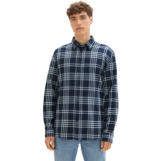 TOM TAILOR Denim Karohemd mit Karo Muster, blau