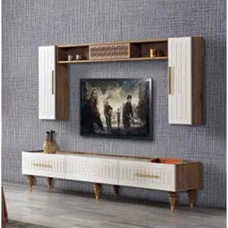 tv Ständer Sideboard Anrichte Schrank Wohnzimmer Holz Sideboards Möbel wohnwand - Beige, Braun