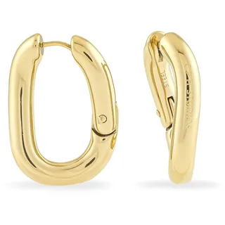 Paar Creolen COPENHAGEN STUDIOS "Schmuck Geschenk Edelstahl Ohrring Organics", gelbgoldfarben, Ohrringe, Damen, Edelstahl, Paar Creolen