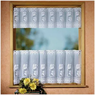 WECKBRODT »Aachen« Stangendurchzug 2 Stk. tlg. Bistro, Jacquard, halbtransparent, 2teiliges Set, Gardine, Store,