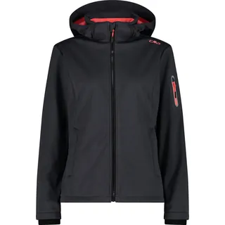 CMP Damen Jacket Zip Hood titanio mel-red fluo