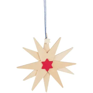 Christbaumschmuck Weihnachtsstern natur BxHxT 7,4x7,4x0,9cm NEU Baumbehang