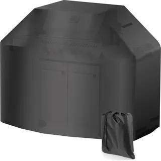 Toboli BBQ Grill Abdeckung 152x71x112cm schwarz Abdeckhaube wetterfest für verschiedene Grillmodelle - Schwarz