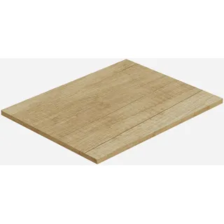 Baikal Arbeitsplatte aus Holz für Badezimmer, Melamin, 16 mm, Tischplatte, verschiedene Ausführungen und Maße, kombinierbar mit jedem modularen Möbelstück, Arbeitsplatte aus Holz, 1,6 cm, 50 cm Nature