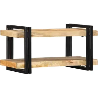 SYFAXTM Wandregal 70x33x35 cm Raues Massivholz Mango - Braun, Bunt