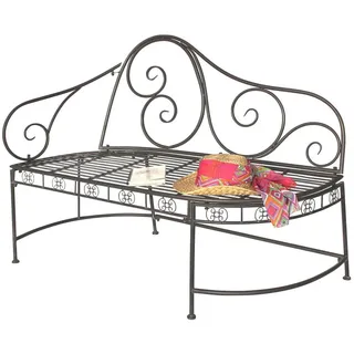 DanDiBo Ambiente Gartenbank 120 x 60 x 95 cm Antik-Braun