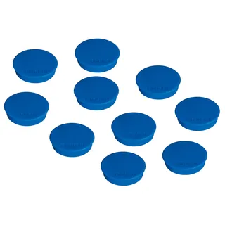 FRANKEN Magnete Rund, 10 Stück, Hochwertige Haftmagnete für Büro, Haushalt, Werkstatt, ideal für Whiteboards, Kühlschrank, Plantafeln oder Schaukästen, 38 mm, Blau, HM38 03