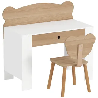 Aiyaplay Kinderschreibtisch Set mit Tischplatte & Schublade Kinder Schreibtisch und Stuhl , Naturfarben , Holz , 41x74.5x80 cm , Babymöbel & Kindermöbel, Kinderzimmer & Jugendzimmer, Kinderschreibtische
