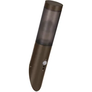 EGLO Außenleuchte Helsinki, Wandleuchte außen aus Edelstahl in Rostbraun, Wand Außenbeleuchtung mit Bewegungsmelder, Außenlampe mit E27 Fassung, IP44