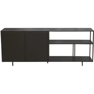 Industrial-Sideboard aus schwarzem Metall mit 2 Türen L180 KARL