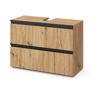 Vicco Waschbeckenunterschrank Torren 2 Schubladen 80 x 58 x 35 cm Braun